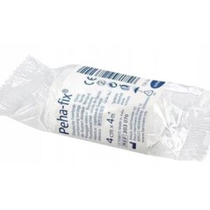 Peha-Fix 4 cm * 4 m 1 pezzo confezionato singolarmente, fascia semi-elastica